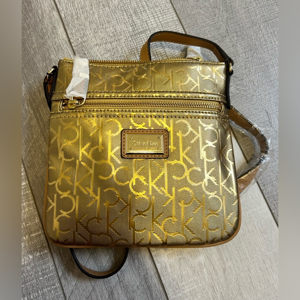 Calvin Klein Gold Crossbody Bag